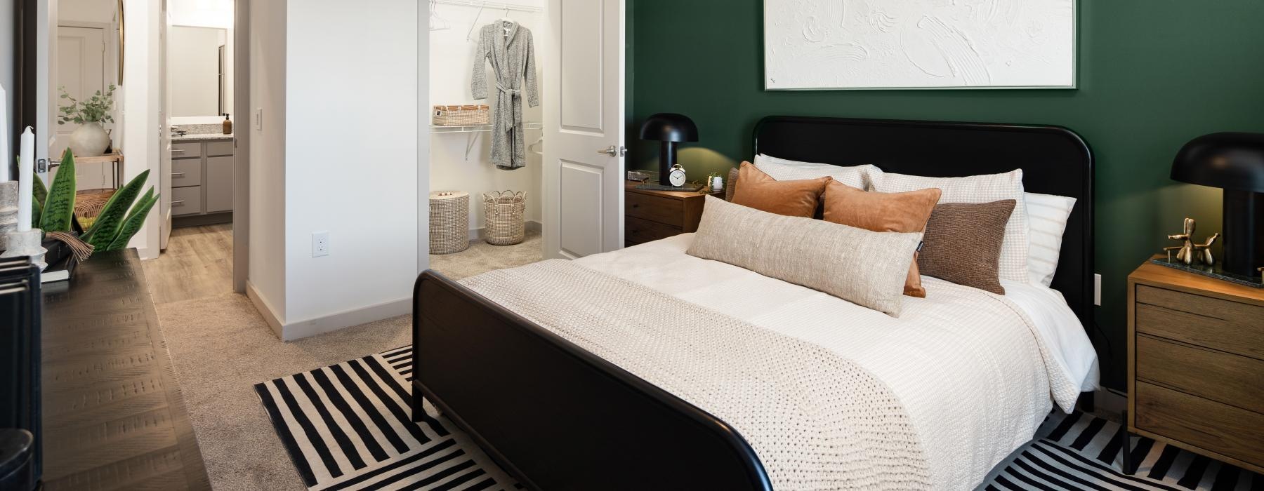bedroom with walk-in closet