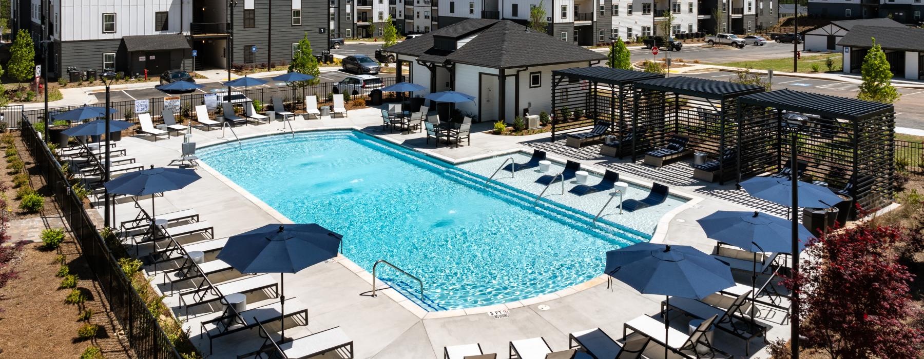 gated swimming pool
