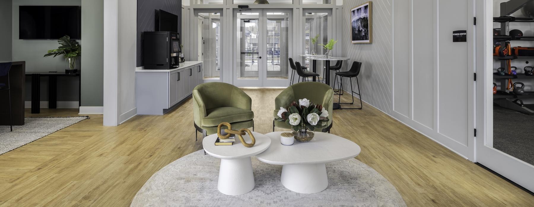 seating and coffee in lobby